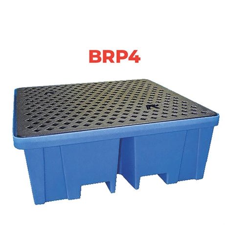 Bac de rétention polyéthylène charge 1200 kg 2 fûts capacité 230 litres - Rotaket Manutention