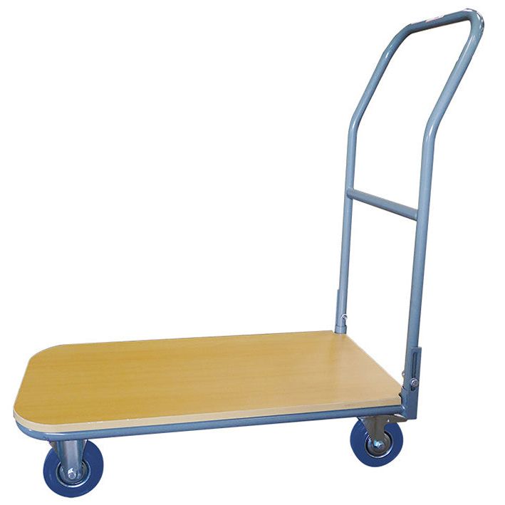 Chariot plateau bois 250 kg dossier repliable - Rotaket Manutention