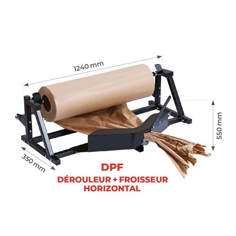 Dérouleur / coupeur rouleau papier horizontal - Rotaket Manutention