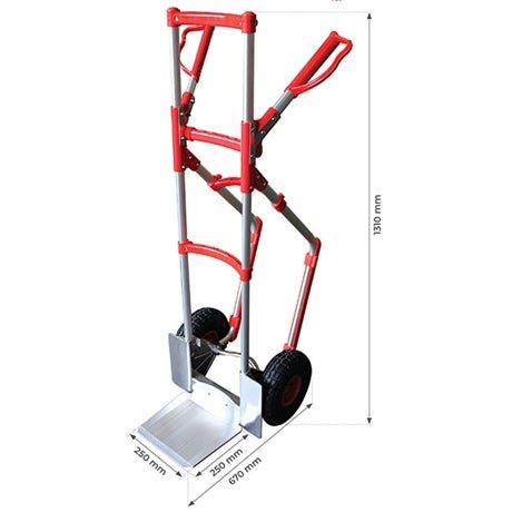 Diable aluminium brasseur bavette rabattable 300 kg - Rotaket Manutention