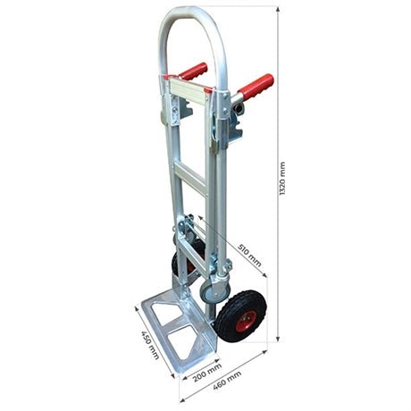 Diable / chariot aluminium 2 en 1 250 / 350 kg - Rotaket Manutention