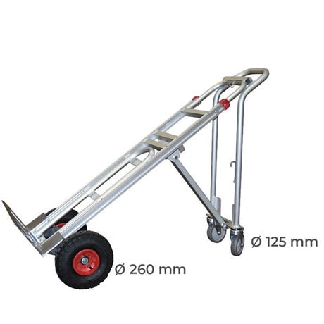 Diable / chariot aluminium 3 en 1 250 / 350 kg - Rotaket Manutention