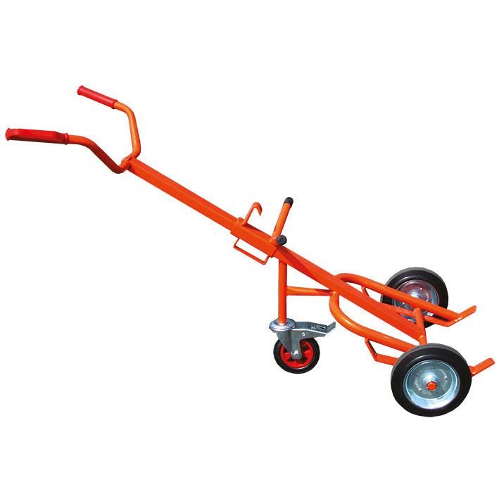 Diable porte - fût métal et plastique à rebord 400 kg - Rotaket Manutention