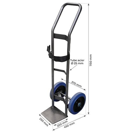 Diable pour charge cylindrique 200 kg - Rotaket Manutention