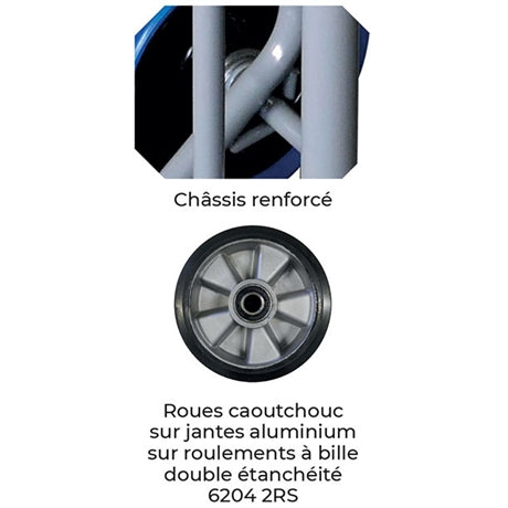 Diable acier transporteur premium 350 kg stockman