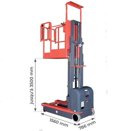 Nacelle motorisée à mât vertical 300 kg - Rotaket Manutention