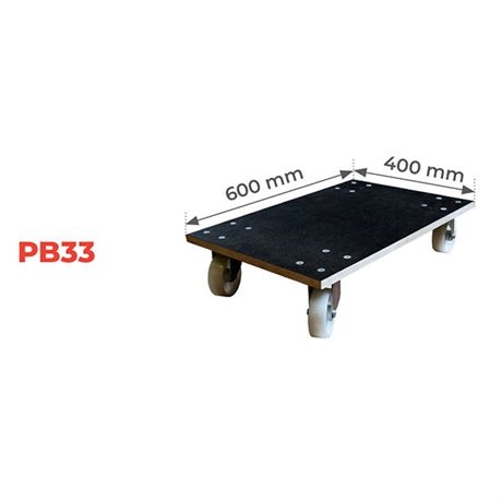 Plateau roulant bois 350 kg 600 x 400 mm roues polyamide - Rotaket Manutention