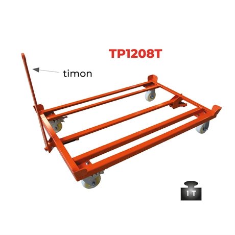 Rouleur de palette 1000 kg modèle avec timon - Rotaket Manutention