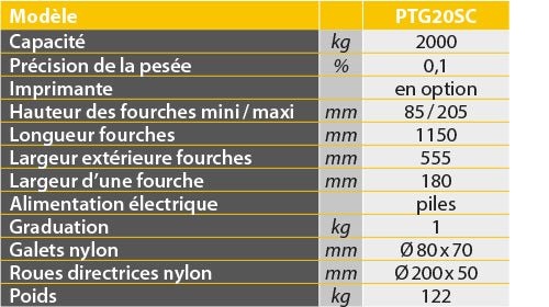 Système mobile de pesage galvanisé 2000 kg - Rotaket Manutention