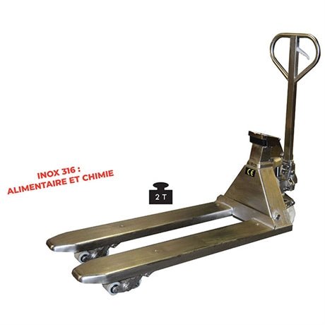 Système mobile de pesage inox 316 2000 kg - Rotaket Manutention