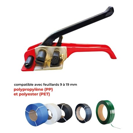 Tendeur feuillards polypropylène et polyester 19 à 32 mm - Rotaket Manutention