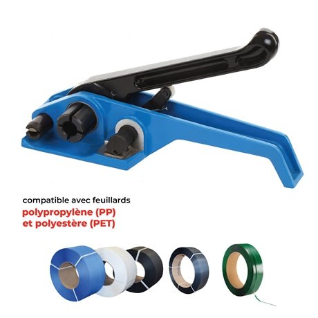 Tendeur feuillards polypropylène et polyester modèle premium - Rotaket Manutention