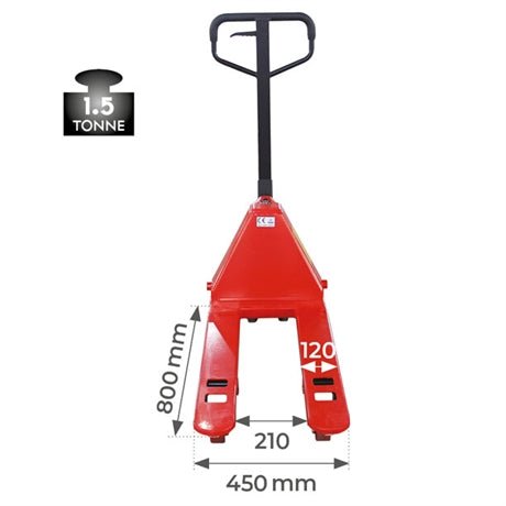 Transpalette manuel demi - palette 1500 kg - Rotaket Manutention