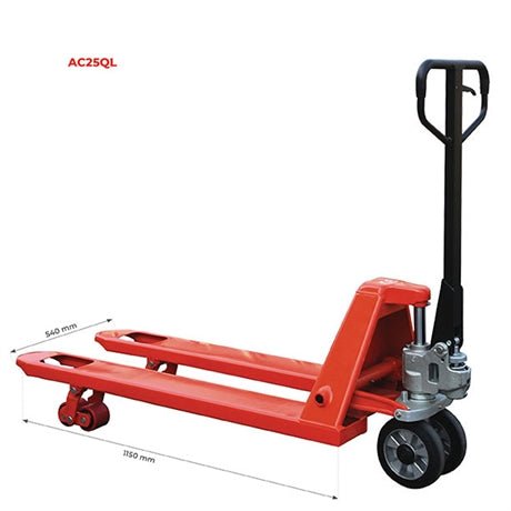 Transpalette manuel levée rapide premium 2500 kg - timon non monté au dessus de 3 unités commandées - Rotaket Manutention