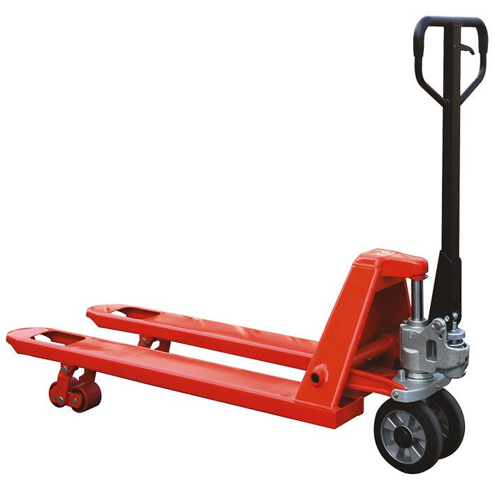 Transpalette manuel premium 2500 kg roues directrices caoutchouc galet simple polyuréthane - timon non monté au dessus de 3 unités commandées - Rotaket Manutention