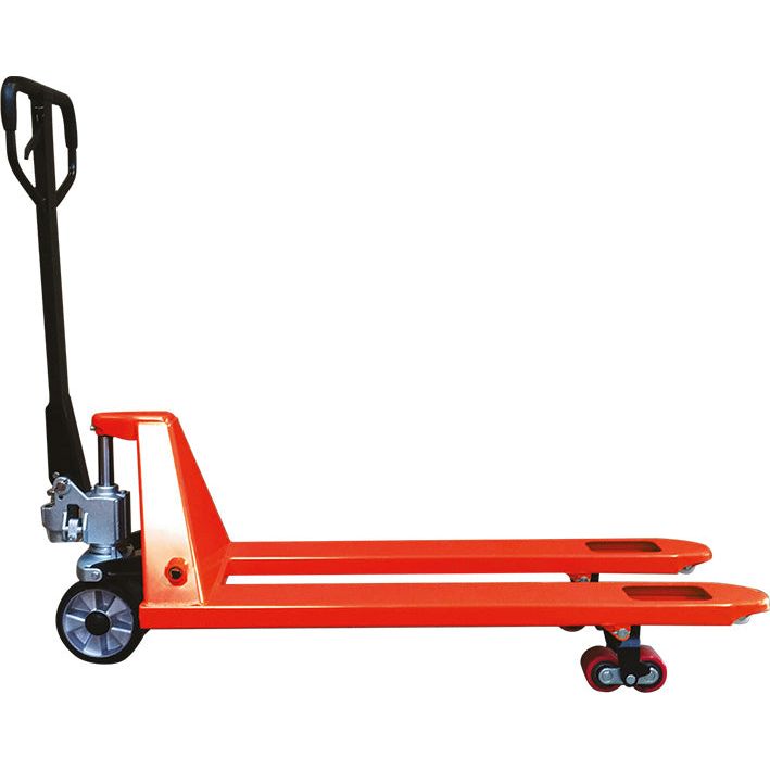 Transpalette manuel premium 2500 kg roues directrices caoutchouc galet simple polyuréthane - timon non monté au dessus de 3 unités commandées - Rotaket Manutention