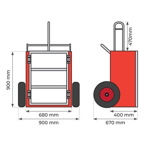 Diable porte-bouteilles élingable