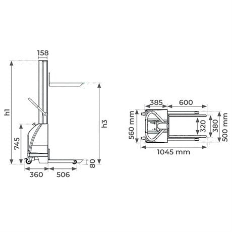 Gerbeur semi-électrique haute performance inox 304