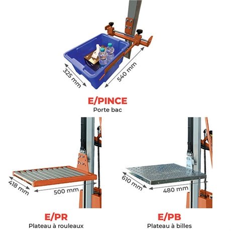 Gerbeur semi-électrique positionneur de travail 100 à 250 kg