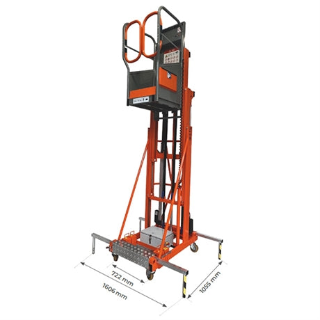Nacelle semi-électrique aluminium hauteur de travail 6 mètres - UPLIFT6 Stockman