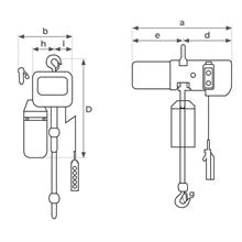 Palan électrique à chaîne 220 volts 500 et 1000 kg