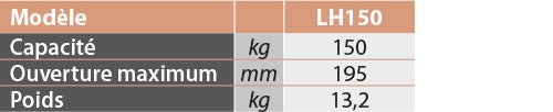 Pince pour bordure 150 kg