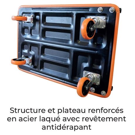 Plateau roulant acier 150 à 300 kg