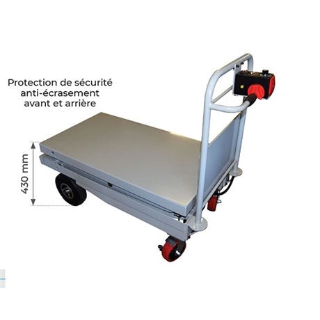 Plateforme motorisée avec élévation électrique 400 kg