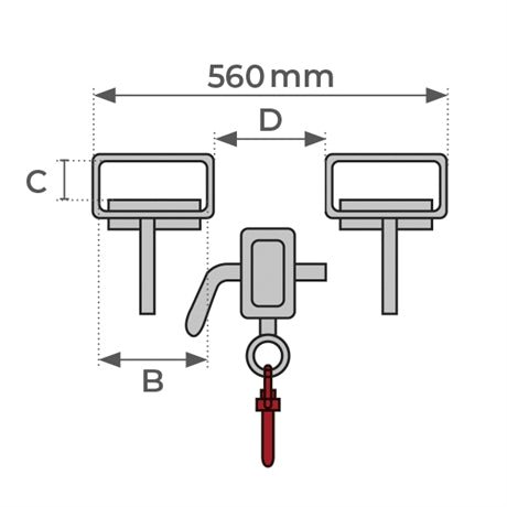 Potence galvanisée pour chariot élévateur 1500 kg